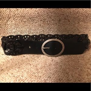 Old Navy Black Leather BOHO Belt